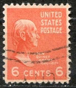 z vendido USA 1938 Scott 811 Sello º Presidente John Quincy Adams (1797-1804) Etats Unis Estados Unidos Timbre utilisé usado 